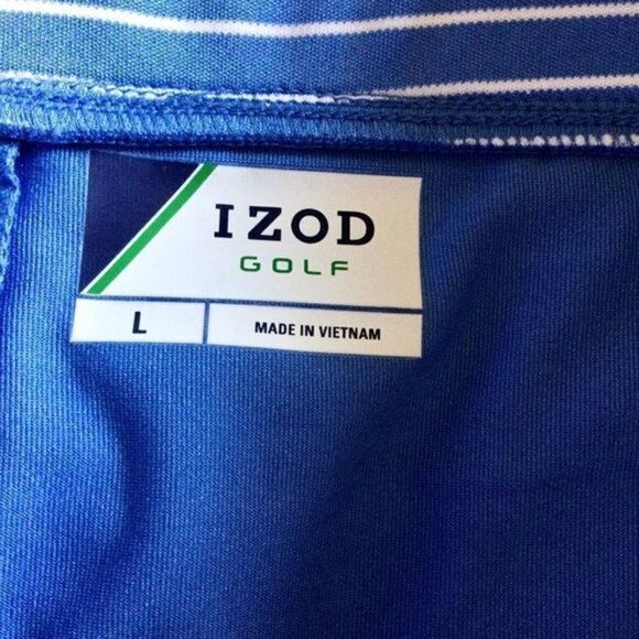 Izod Blue And White Striped Golf‎ Skort With Pockets Size L NWOT - Picture 7 of 8